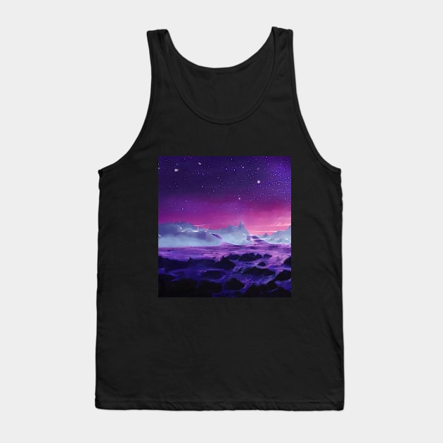 Purple Mountain Tank Top by Vocan